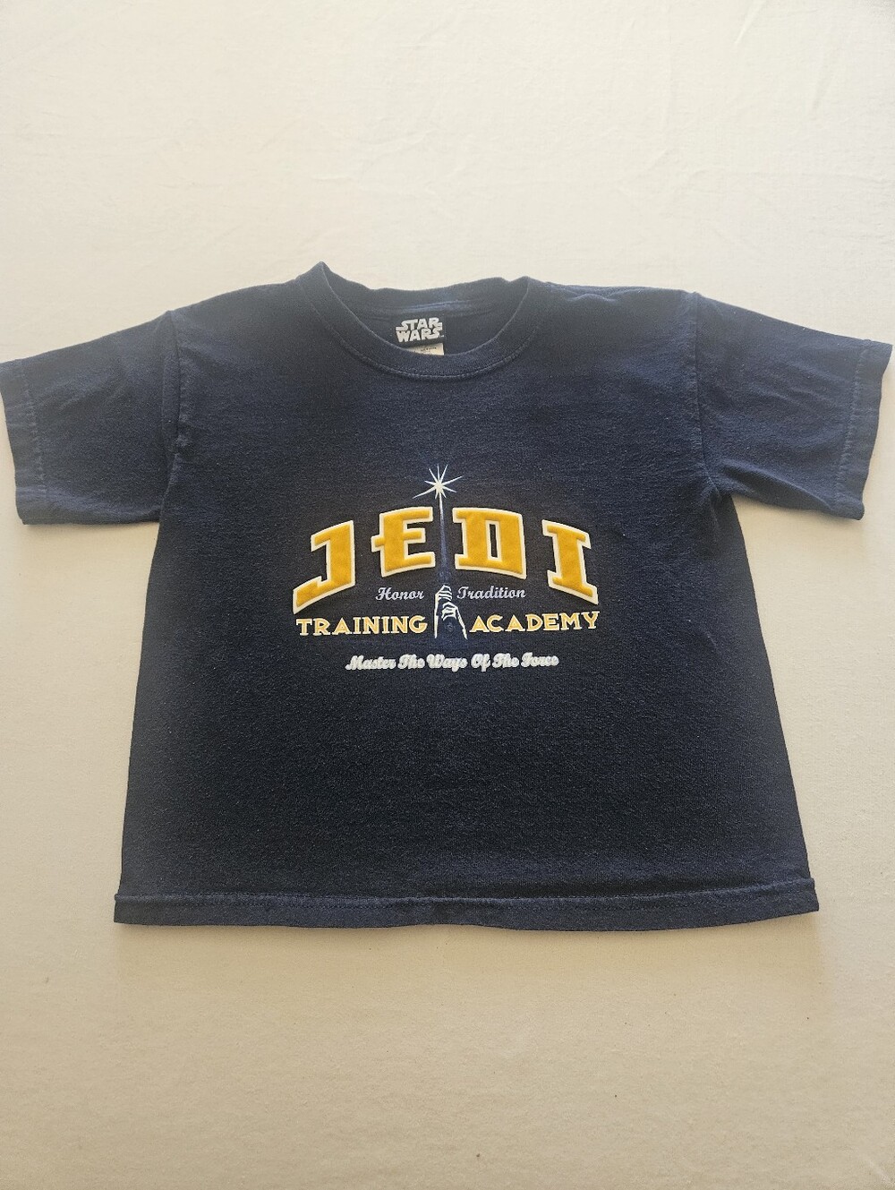 Disney Star Wars JEDI Training Academy Navy Blue T Shirt For Kids Size Small